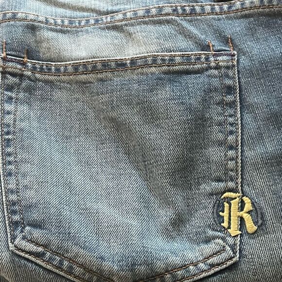 Vintage Rich & Skinny Old Stone Straight Leg Low Rise WMS Jeans SZ 28 X 33” - Picture 10 of 11